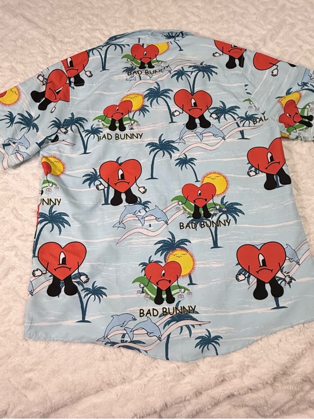 Bad Bunny Trap Rap button shirt, short sleeves - Size L - Picture 3 of 9